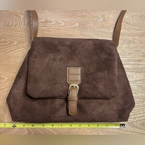 Brown Suede Crossbody Bag NWOT